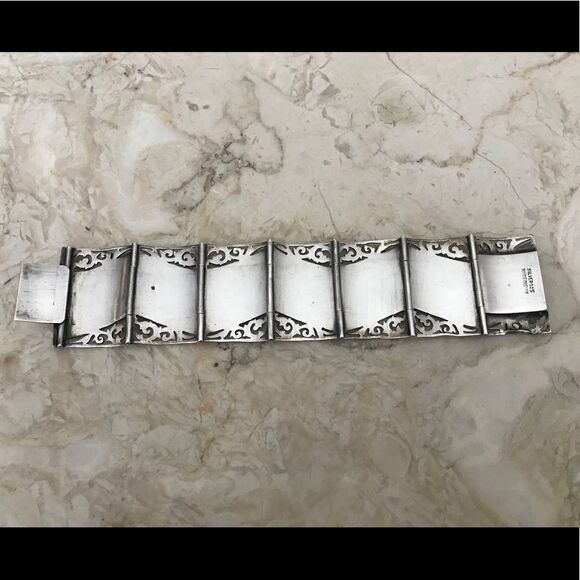 ANTIQUE SIAM 925 STERLING NIELLOWARE BRACELET - Picture 3 of 8